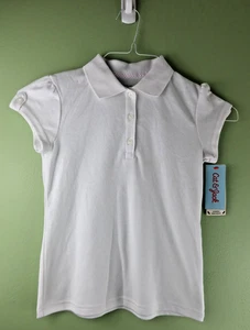Mädchen Kurzarm weißes Uniform Poloshirt - Cat & Jack™ Größe S-6/7 - Bild 1 von 4