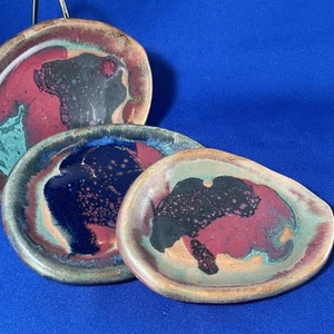 Studio Pottery Nested Dishes signed set 3 Phoenix artist Lisa Howe art quality - Picture 1 of 13