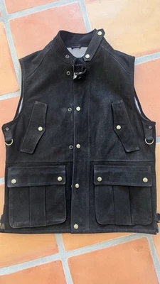 Hunter Multi Pocket Vintage Genuine Cowhide Leather Utility Vest for Men - Image 1 of 4