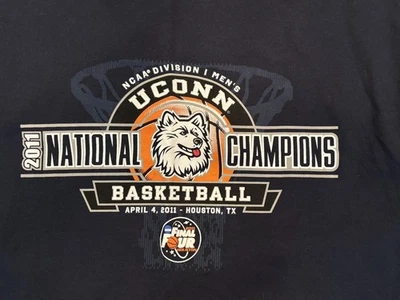 UConn Huskies NCAA Final Four 2011 Champion T-shirt XL Navy Blue NWT Houston TX - Image 1 of 4