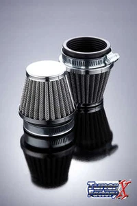 42mm Chrome Air Filter FIT Kawasaki KL250A 250C KH400 KZ440 KZ750 KZ900 KZ1000 - Picture 1 of 1