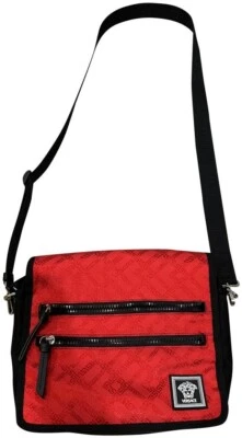 Bolso Bandolera Hombro Unisex Nylon Negro y Rojo25"L x 7"W x 18"H Foto 1 de 4
