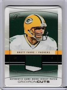 2004 Flair Brett Favre Gridiron Cuts Patch Gold 25/25 NM Condition - Picture 1 of 1