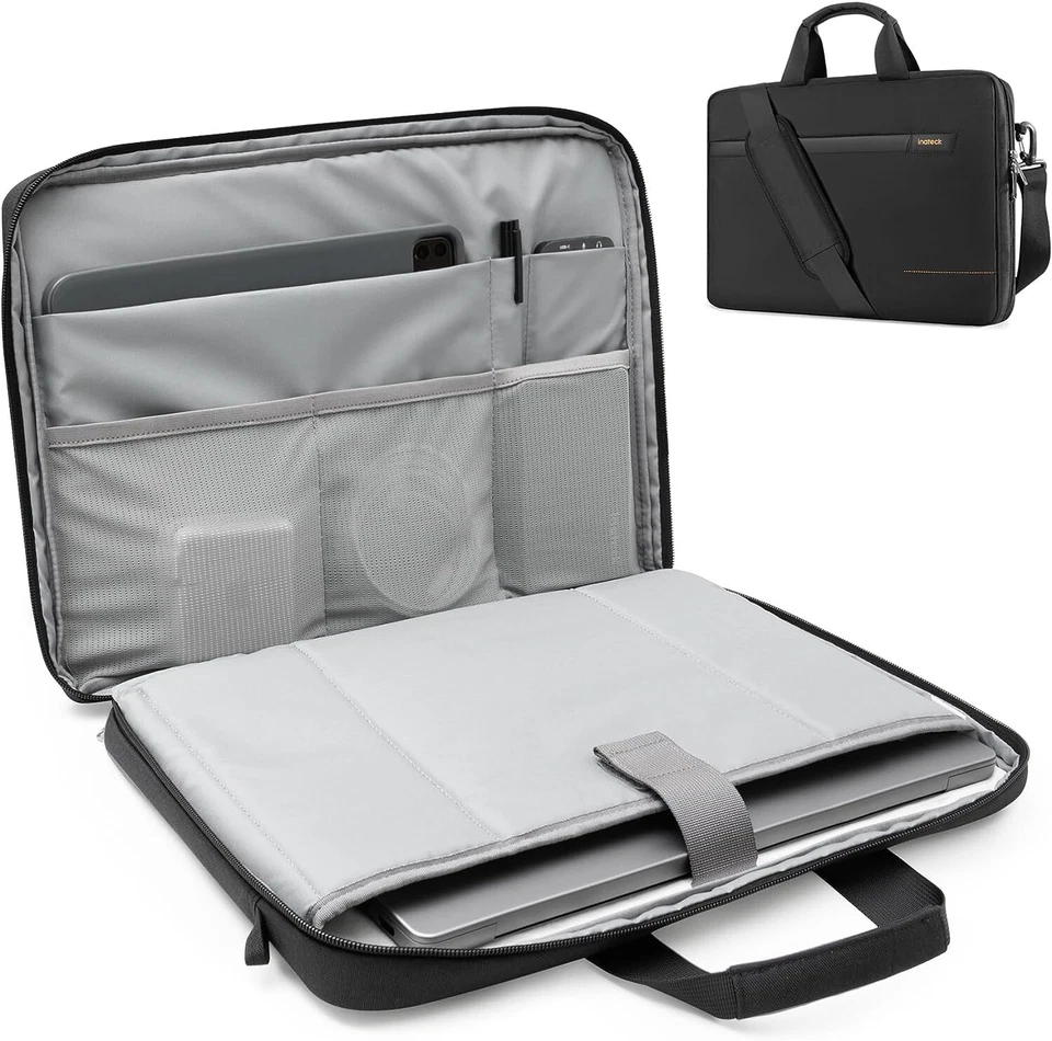 Bolso de hombro con funda para computadora portátil de 15-15,6 pulgadas estuche de transporte resistente a salpicaduras Foto 1 de 4