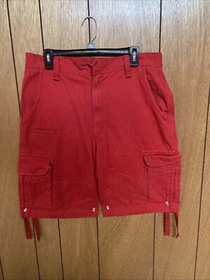 Pantalones Cortos Jordan Craig Carga Para Hombre 34 Rojo Grueso Algodón Retro Street Wear Años 90 Foto 1 de 3