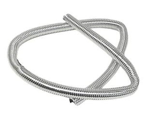 NEW Motorbike Trike Cable Cover Custom Chrome Thick Spiral Wire Wrap 15mm x 1m - Picture 1 of 6