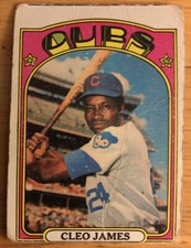1972 Topps Cleo James Baseball Card #117 Cubs Low-Grade Poor Creased