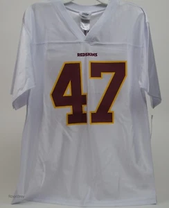 NFL Washington Redskins Cooley #47 Boys White Jersey Size XLarge 18-20 NWT - Picture 1 of 1