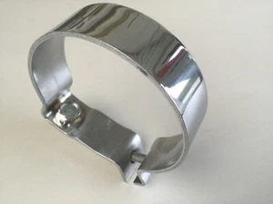 MZ TS125 TS150 ES150 Schelle Auspuffschelle hinten Chrom original DDR NEUTEIL - Picture 1 of 2