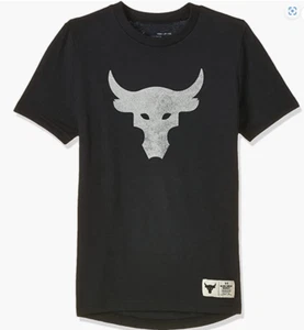 NEW Under Armour Boy UA Project Rock Brahma Bull T-Shirt Dwayne Johnson Youth LG - Picture 1 of 1