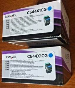 Cartucho de tóner programa de devolución de rendimiento extra alto Lexmark CYAN C544X1CG GENUINO - Imagen 1 de 8