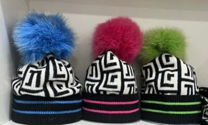 Winter Hat with Fox Pompom - Picture 1 of 3