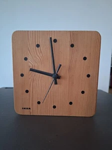 Vintage Wanduhr KLOKKA, Holz, von IKEA, ca. 1976, Uhrwerk defekt - Bild 1 von 4