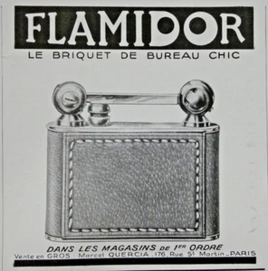 PUBLICITÉ DE PRESSE 1938 FLAMIDOR BRIQUET DE BUREAU CHIC - M.QUERCIA - Picture 1 of 1