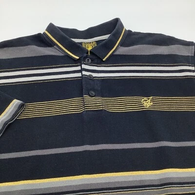 Polo Southpole Hombre Manga Corta Negro Dorado Rayas Talla XL Foto 1 de 4