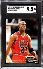 1992-93 Topps Stadium Club Michael Jordan Members Choice #210 SGC 9.5