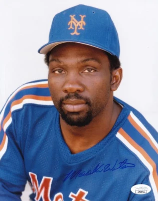MOOKIE WILSON Signed New York Mets 8x10 Photo (JSA Basic COA) - Image 1 of 4
