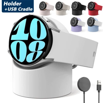 Charger Stand Dock Cable Base For Samsung Galaxy Watch 4 5 Pro 6 Classic 43 47mm - Image 1 of 4
