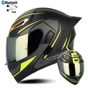 DOT Bluetooth Modular Flip Up Motorcycle Helmets ATV FULL FACE Motorcross Helmet