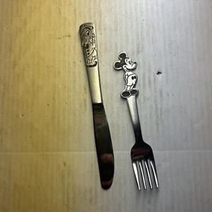 Vintage Walt Disney Bonny Mickey Mouse Spoon Donald Duck Knife Made in Japan - Picture 1 of 14