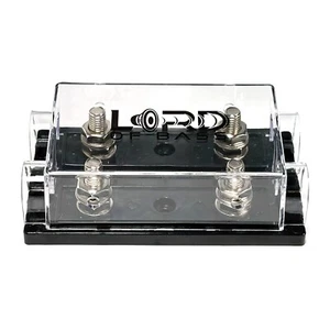 Soporte de fusibles Lord of Bass 1/0 2 4 calibre doble ANL y (2) fusibles ANL de 400 amperios - Imagen 1 de 6