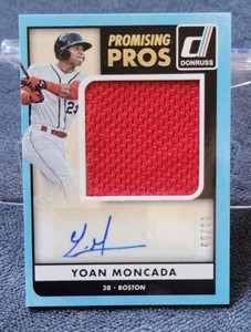 2016 Donruss Yoan Moncada AUTO JUMBO RELIC Promising Pros Serial #96/99💥