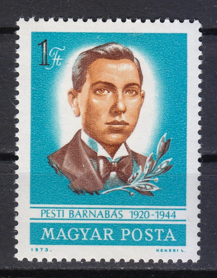 Hungary 1973 MNH Mi 2918 Sc 2260 Barnabas Pesti, resistance member, WW2  ** - Image 1 of 1
