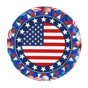 4th of July Tablecloth Fitted Elastic Table Cloth Round Table Cover Washable ... - Picture 1 of 8