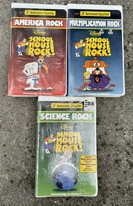 1995 Original Lot Of 3 SCHOOL HOUSE ROCK VHS Multiplication, America, Science - Picture 1 of 2