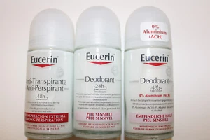 Eucerin Desodorante 48h,24h Piel Sensible,0% Aluminio Roll-On 50ml (1.69floz) - Imagen 1 de 7
