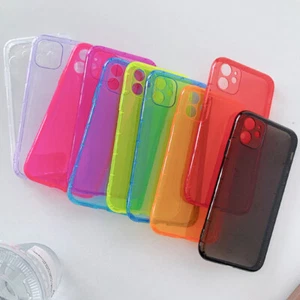 Candy Color Shockproof Gel Phone Case Cover For iPhone 11 Pro XS Max XR 7 8 Plus - Picture 1 of 22