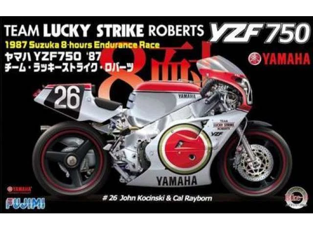 Fujimi YAMAHA YZF 750 N.26 LUCKY STRIKE 8H SUZUKA 1987 K.ROBERTS 1:12 - Immagine 1 di 1