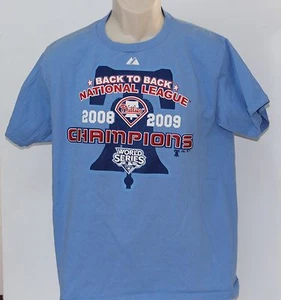 Camiseta azul XL para hombre Philadelphia Phillies Back to Back NL Champions 2008-2009 - Imagen 1 de 4