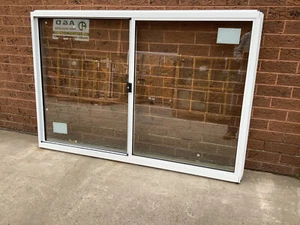 1200h x 1810w NEW Aluminum Sliding window Textura® White DOUBLE GLAZED - Picture 1 of 5