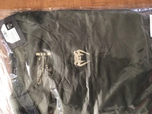 Mens UFC Venum adrenaline official fight week long sleeve t-shirt XXL khaki/gold - Picture 1 of 2