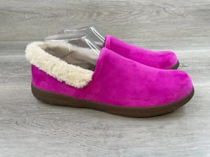 Vionic Clare Women's US 9.5 Pink Velvet Lined Slip-On Cozy Collar Slipper Sandal - Picture 1 of 10