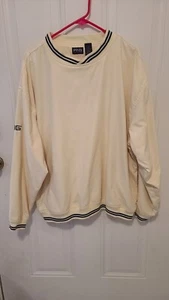 PING Pullover Men XL Beige Yellow V Neck Long Sleeve Windbreaker Golf Casual - Picture 1 of 10
