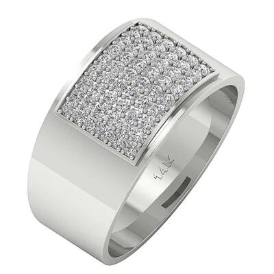 Men's Engagement Ring I1 G 0.90 Ct Natural Diamond White Gold Appraisal 12.85MM - Image 1 of 4