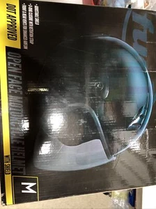 NEW Fuel Open Face Helmet Black- M” DOT Approved Adult Motorcycle W/ SHIELD - Picture 1 of 4