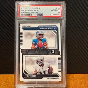 2023 PANINI CONTENDERS ROUND NUMBERS 14 HENDON HOOKER/TRE TUCKER PSA GM 10 - Picture 1 of 2
