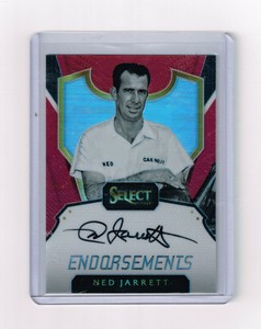 2017 PANINI SELECT RED NED JARRETT ENDORSEMENTS AUTO CARD#E-NJ /25