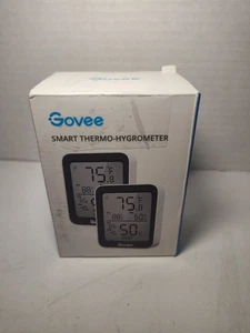 Govee Smart Thermo Hygrometer H5075, Bluetooth, 2 Pack B5075001 - NEW OPEN BOX - Picture 1 of 6