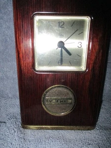 BTS Battery Operated Clock - Wood Case reads Walker 5 1/2" x 3 1/2" x 1" - Picture 1 of 5