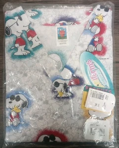 Nueva Blusa Médica Peanuts Dibujos Animados Snoopy XL Bolsillos Inferiores Cherokee Nueva - Imagen 1 de 6