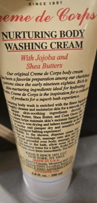 Kiehl's Creme De Corps Nurturing Body Washing Cream w-jojoba 6.8 oz New Rare - Image 1 of 4