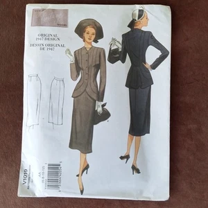Vogue 1019 V1019 Vintage Model Original 1947 Design, Jacket & Skirt Size 6-12 - Picture 1 of 3