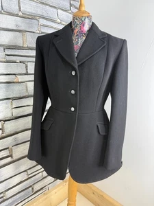 Cappotto da caccia donna S/H vintage Harry Hall - nero - taglia 34 - Foto 1 di 11