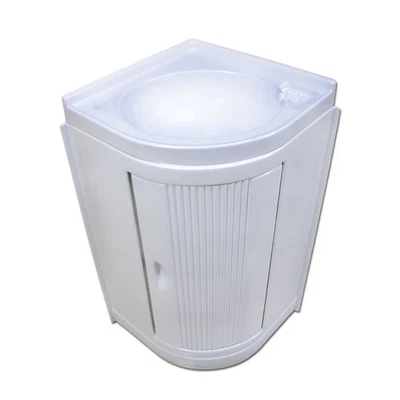 GES Lavandino Van e Camper angolare con mobiletto bianco