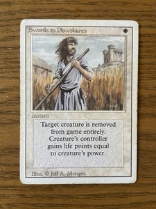MTG Swords to Plowshares -Revised Edition Heavily Played English - Picture 1 of 2