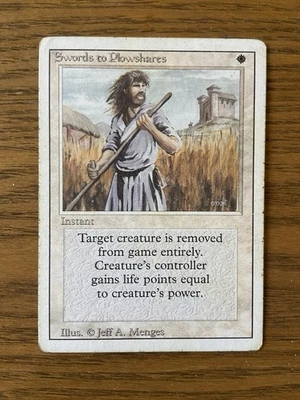MTG Swords to Plowshares -Revised Edition Heavily Played English - Image 1 of 2